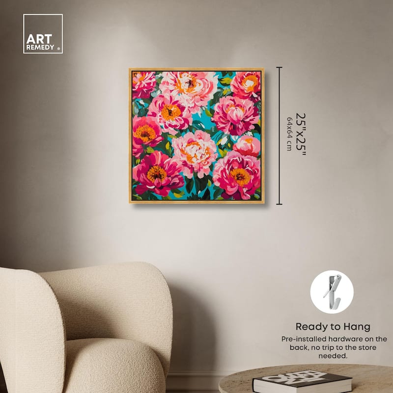 Maximalist Bloom Canvas by Art Remedy