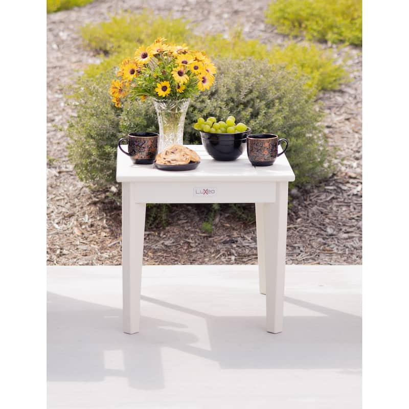 LuXeo Aspen Side Table - White