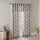 preview thumbnail 35 of 83, Madison Park Westmont Fretwork Print Grommet Top Window Single Curtain Panel