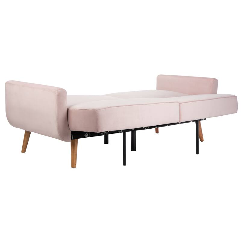SAFAVIEH Bushwick Mid-century Foldable Futon Sofa Bed - 82.3" x 34.3" x 34.3"