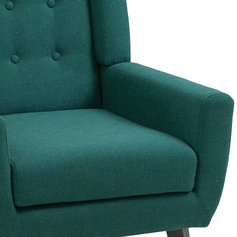 3-Piece Tufted Linen Armchair and Loveseat Set