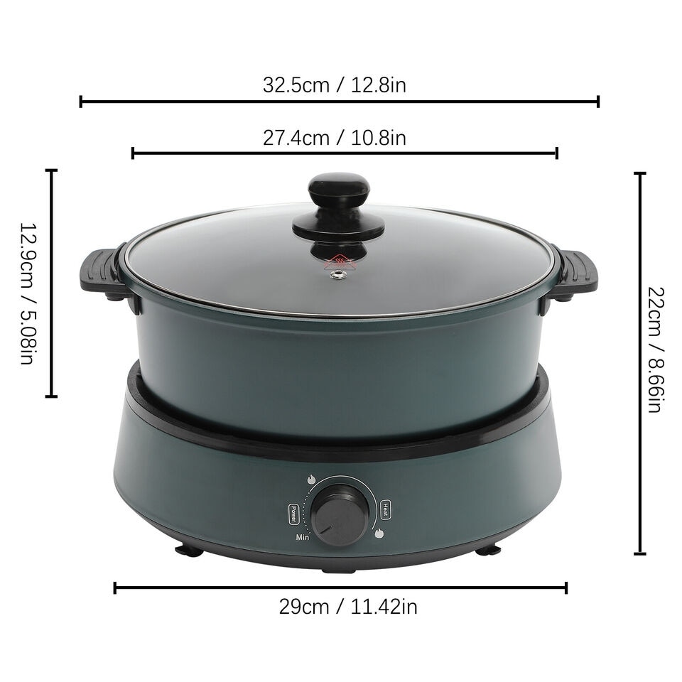 Portable Electric Skillet Multi Function Cooker 1350W