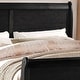 preview thumbnail 3 of 1, Louis Philippe III Wood Eastern King Bed Sleigh Bed with Headboard and Footboard in Black