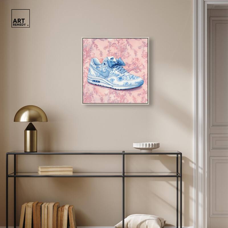 Blue Bow Sneaker II Canvas by Art Remedy