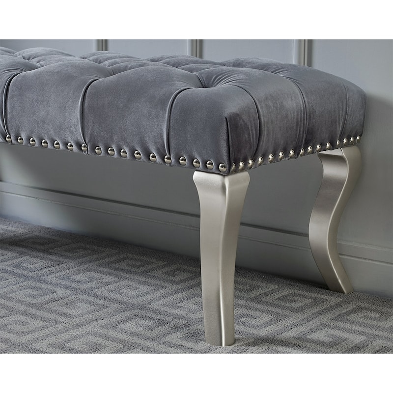 Tufted Fabric Upholstered Bench