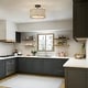 preview thumbnail 17 of 26, Tifany Modern Gold 3-Light Drum Glass Chandelier Semi-Flush Mount Ceiling Light