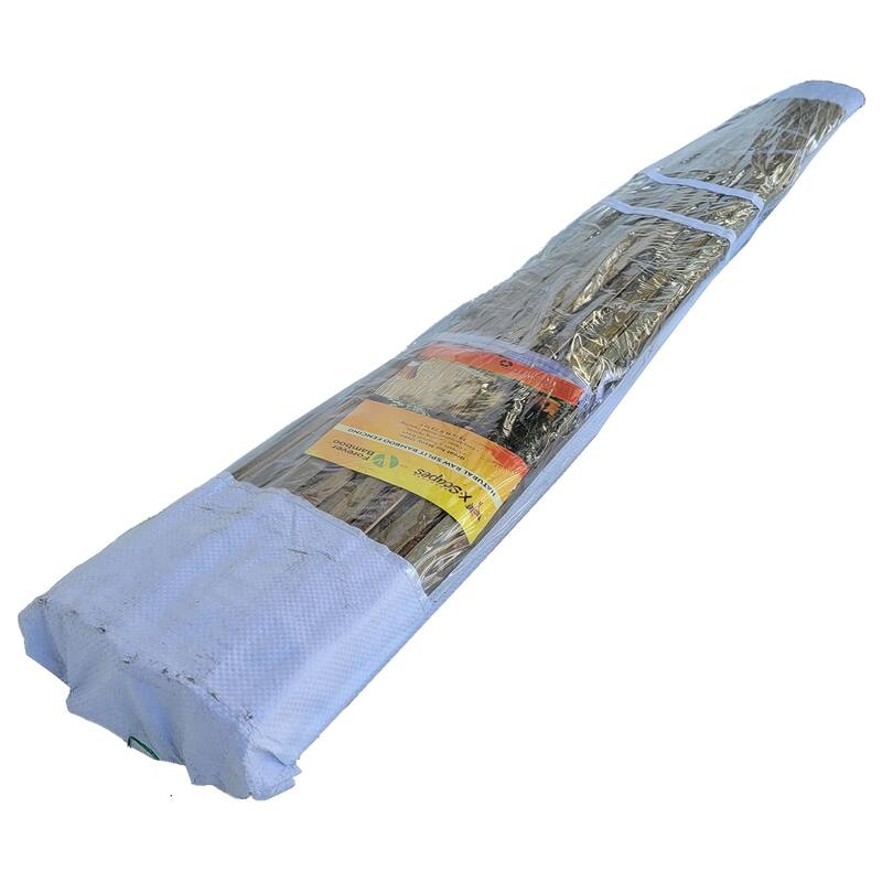 Split Bamboo Slat Screen Fencing Natural Finish Decorative Fence Roll