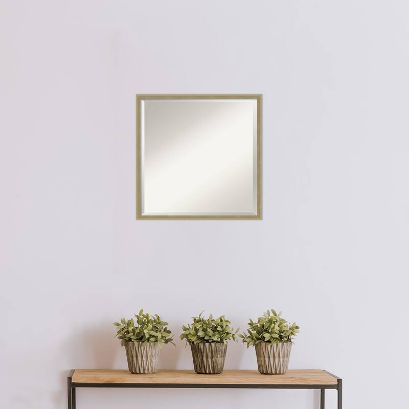 Beveled Wood Bathroom Wall Mirror - Lucie Frame