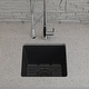 preview thumbnail 28 of 47, Lexicon Undermount Quartz 15 Inch Single Bowl Kitchen Sink Kit