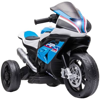 6V Kids Ride-On Motorcycle with Rechargeable Battery and Training Wheels Horn Headlights - 32.5" L x 16.5" W x 21.25" H