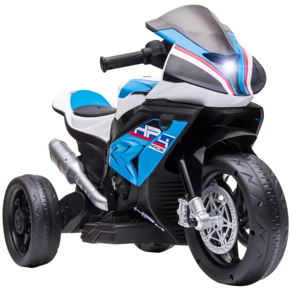 6V Kids Ride-On Motorcycle with Rechargeable Battery and Training Wheels Horn Headlights - 32.5" L x 16.5" W x 21.25" H