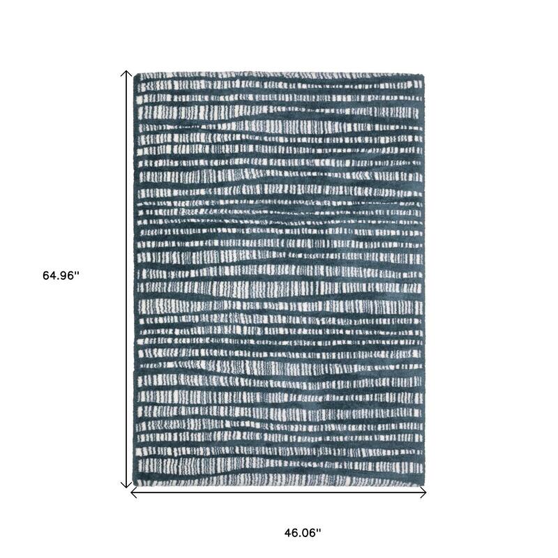 HomeRoots Striped Industrial Runner Area Rug