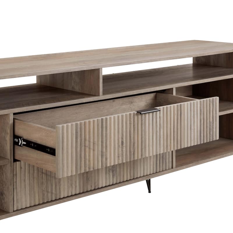 Manhattan Comfort Dumbo Mid-Century Modern TV Stand with 6 Shelves