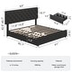 preview thumbnail 28 of 31, Bed Frame with 4 Storage Drawers, Linen Upholstered Platform Bed Frame with Adjustable Headboard