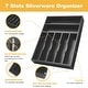 preview thumbnail 8 of 11, Kitchen Silverware Organizer - Extra Deep Grooved Drawer Divider,7 Slot Utensil Organizer - 7 Slots