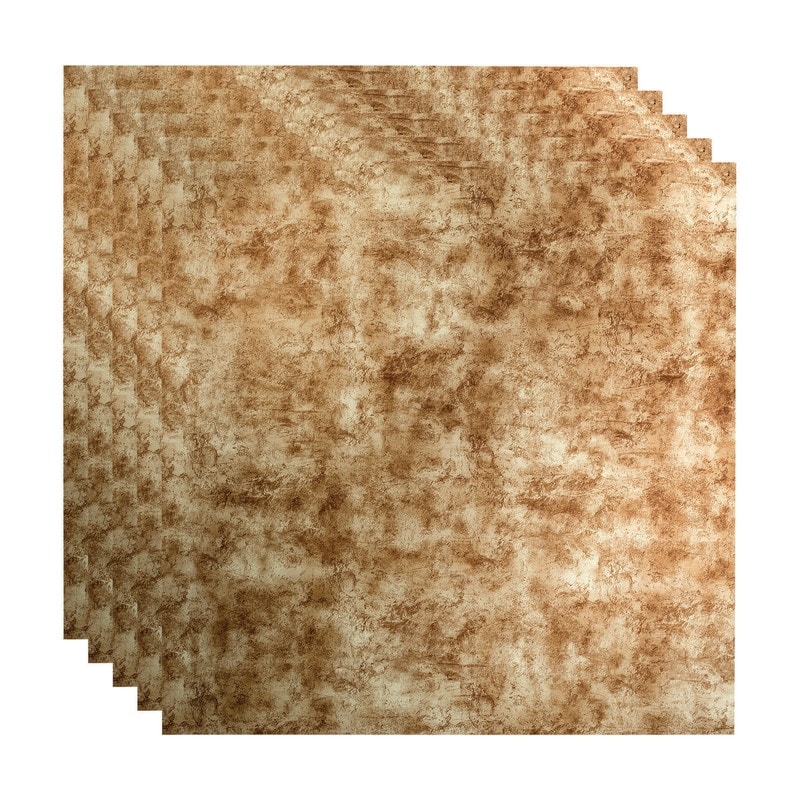 FASÄDE Flat Decorative Vinyl 2ft x 2ft Lay in Ceiling Panel in Bermuda Bronze (5 Pack) - 5 Pack - Bermuda Bronze