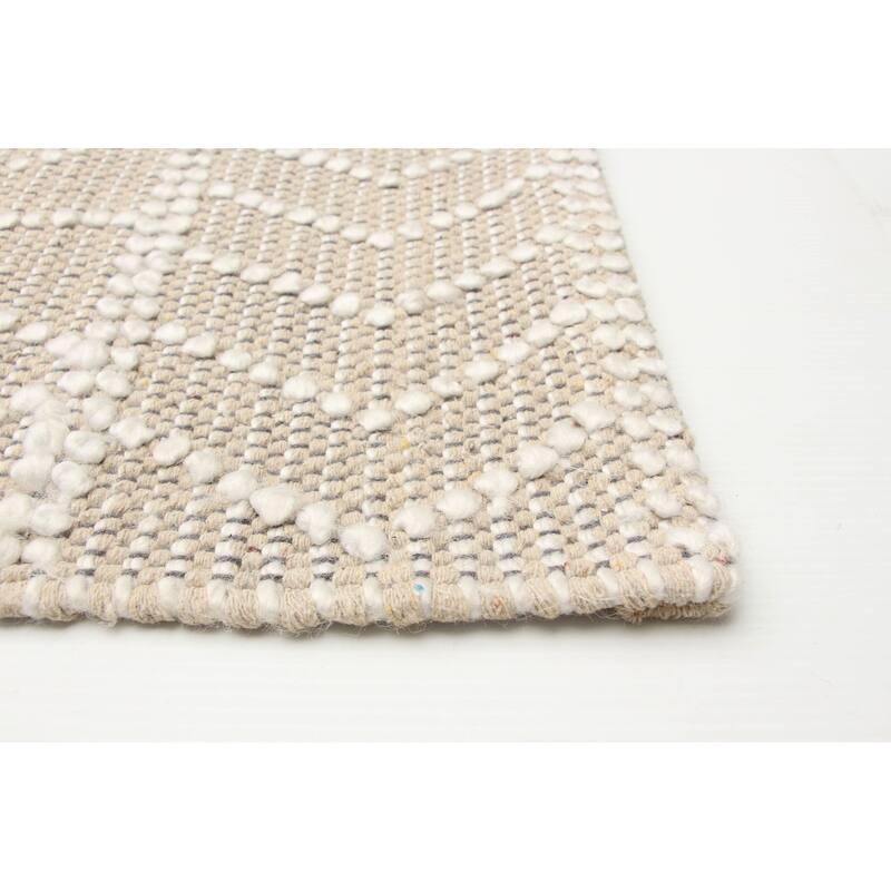 ECARPETGALLERY Braid weave Sienna Tan Wool Rug - 6'0 x 9'2