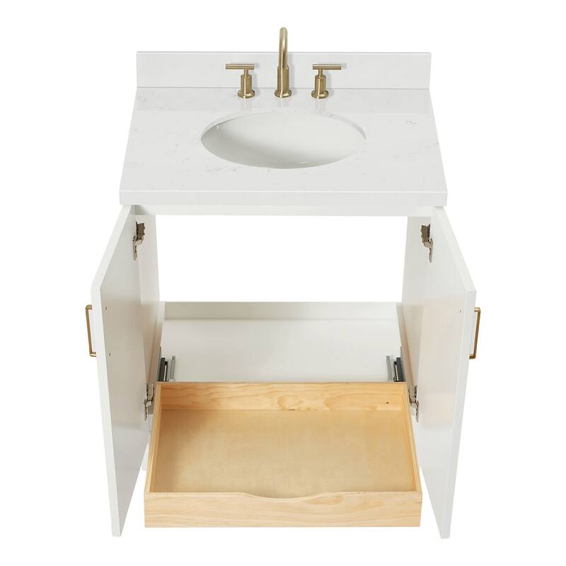 Ariel Q030SCQOVO Taylor 30" Free Standing Single Basin Vanity Set with