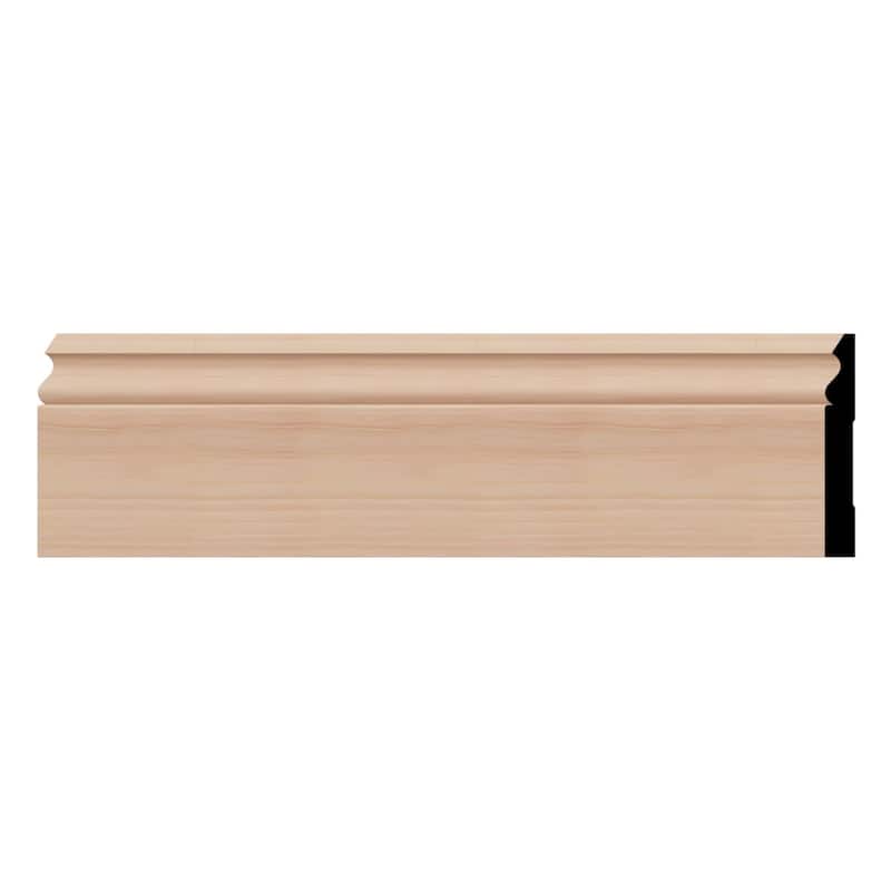 WM217: 9/16-in D x 5-1/4-in W x 96-in L Americraft Solid Hardwood Stain Grade Base Moulding - Cherry