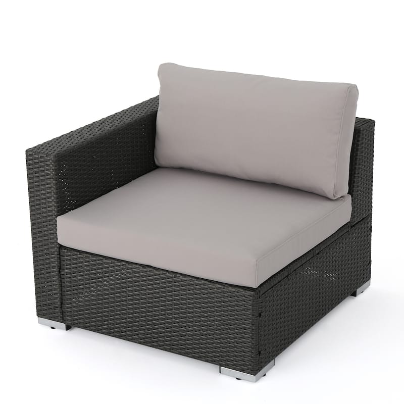 Roomfitters Wicker Lounge Chair with Cushions for Comfortable Outdoor Seating, Stylish Patio Furniture with Durable Frame