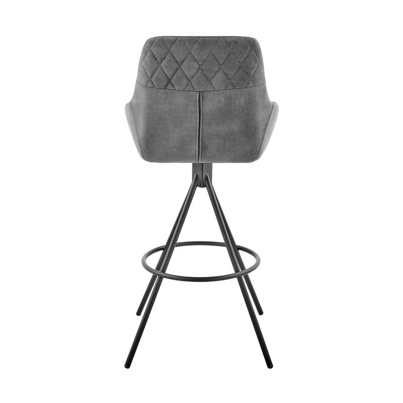 Odessa Charcoal Fabric Upholstered Bar or Counter Stool