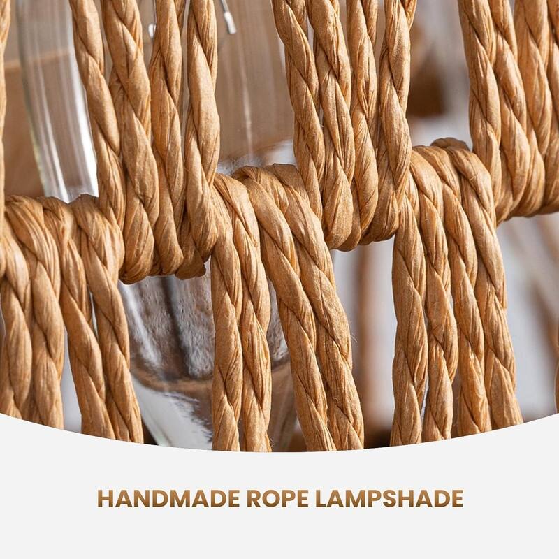 18 in. Boho Caged Ceiling Fan with Light Rattan Farmhouse Fandelier Low Profile Ceiling Fan for Bedroom Kitchen Living Room