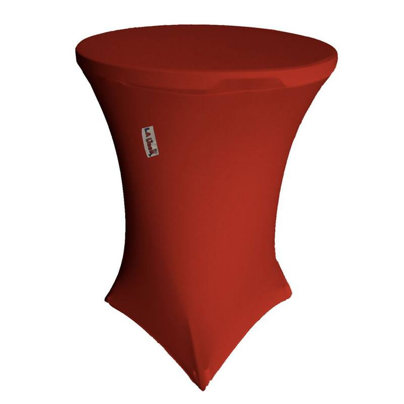 Round Spandex Cover For Cocktail Highboy Table, 32-Inch Round 42-Inch High - 32" x 32" x 42" - Red