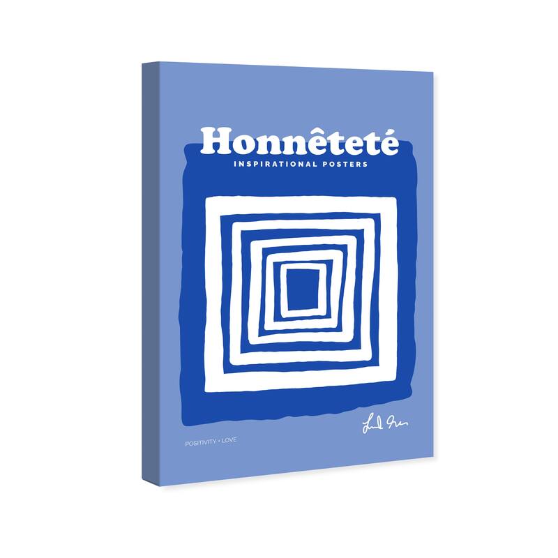 Wynwood Studio Canvas Advertising Honnetete Blue and Modern & Contemporary Wall Art Canvas Print