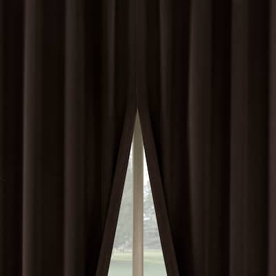 Sun Zero Aria 2-pack Magnetic Closure Theater Grade Total Blackout Back Tab 2-Piece Curtain Panel Pair