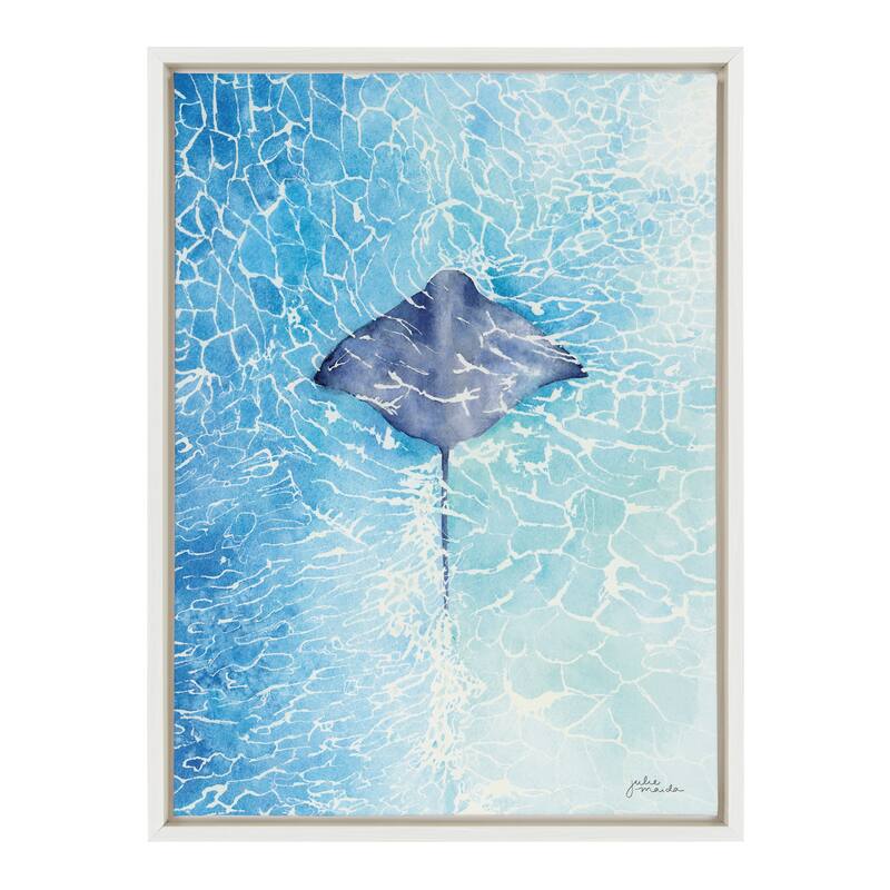 Kate and Laurel Sylvie Stingray Framed Canvas by Julie Maida