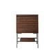 preview thumbnail 15 of 19, James Martin Vanities Mantova 23.6" Single Vanity Cabinet, Mid-Century Walnut Brushed Nickel Base, No Top