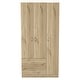 preview thumbnail 30 of 31, Bosko 3 Doors Armoire, 2 Drawers, 4 Shelves, Metal Rod