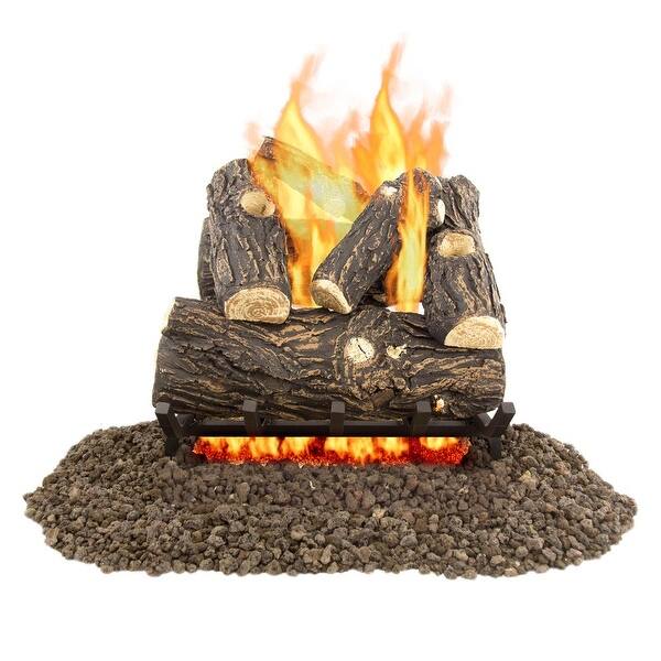 Shop Pleasant Hearth Vl Wo18d 18 Inch Willow Oak Vented Gas Log