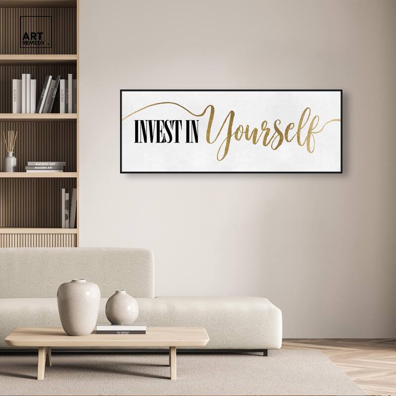 Invest In Yourself Panoramic Canvas by Art Remedy