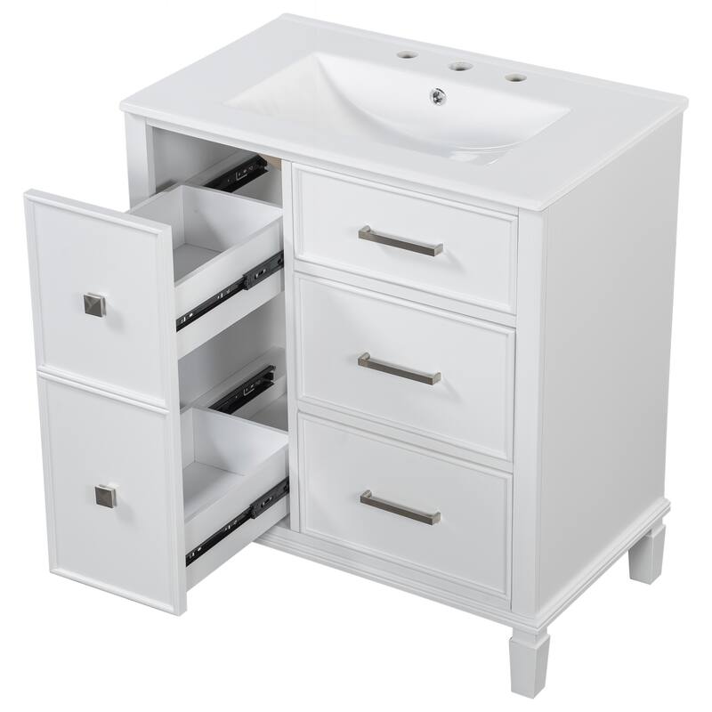 Sophisticated Bathroom Vanity with Innovative Drawer Design and Ample Storage