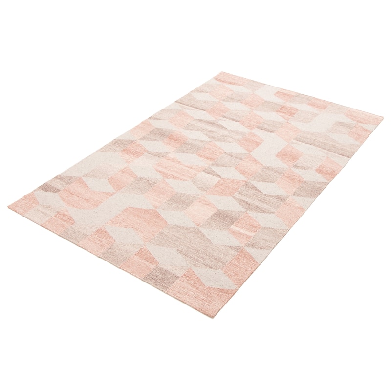 ECARPETGALLERY Flat-Weave Ankara FW Grey Wool Kilim - 5'3 x 7'7