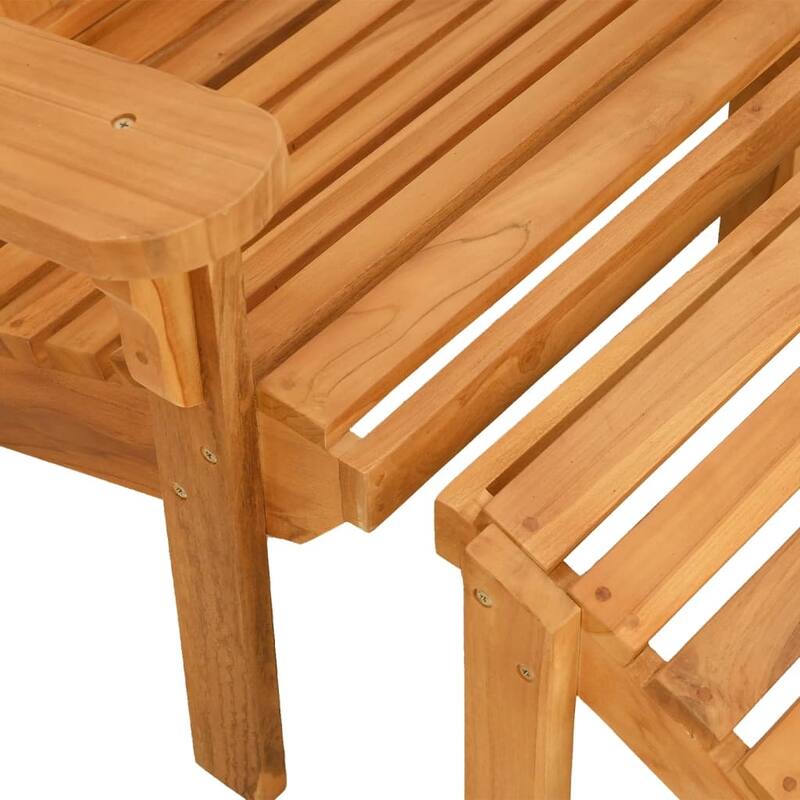 vidaXL Garden Adirondack Chair With Footrest Teak Solid teak wood Standard - 53.9 x 30.3 x 37.4 in