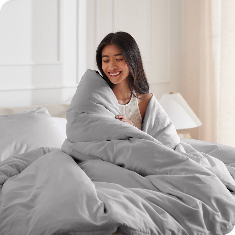 Bare Home Soft Hypoallergenic Microfiber Duvet Cover and Sham Set