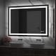 preview thumbnail 27 of 38, KIOTEE LED Mirror Lights Anti-Fog Frameless Bathroom Vanity Mirror in Tempered Glass 40x30