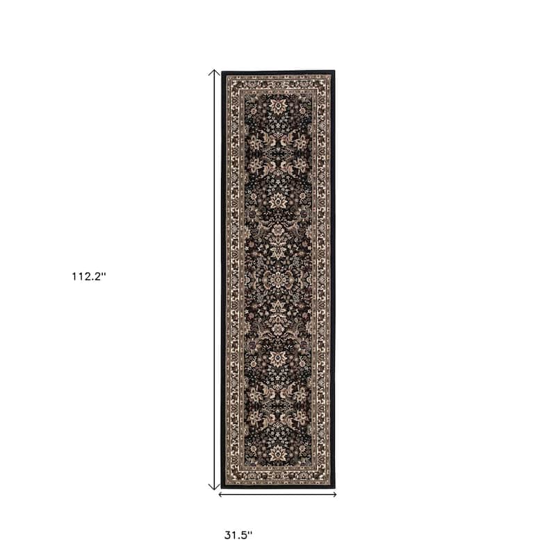 HomeRoots Oriental Traditional Runner Area Rug