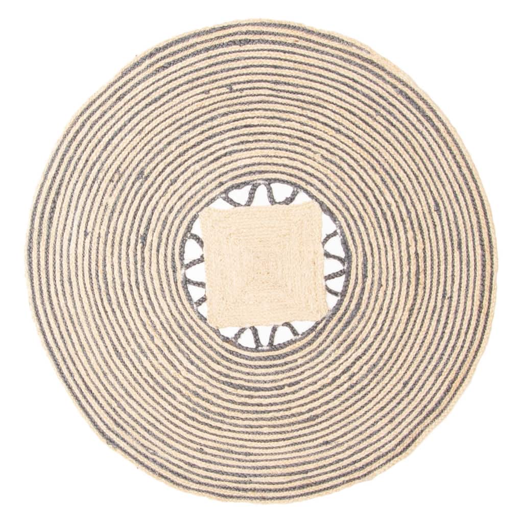 ECARPETGALLERY Braided Weave Palas Denizli Tan Jute Rug - 4'0 x 4'0