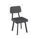 preview thumbnail 21 of 33, Amisco Clarkson Upholstered Dining Chair with Metal Legs Dark Grey PVC / Black Metal