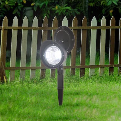 2pcs Solar Landscape Spotlight LED Lighting Plastic for Outdoor Garden