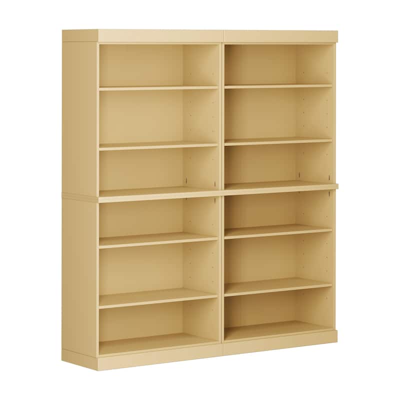 Palace Imports 100% Solid Wood 12-Shelf Bookcase, Adjustable Shelves, 64" Wide, 71.5" Tall