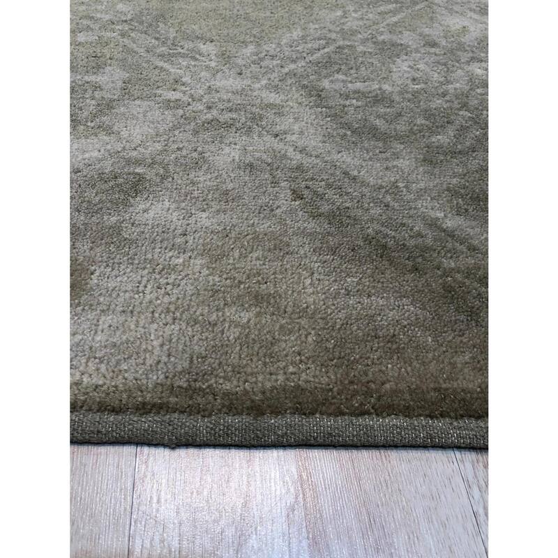 Beige Handmade Wool Transitional Ningxia Rug, 8'9 x 12'3, Hand Knotted Wool, Elegant Subtle Shading Rug - N/A