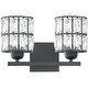 preview thumbnail 2 of 6, Quoizel Gibson Matte Black 2-light Bath Light