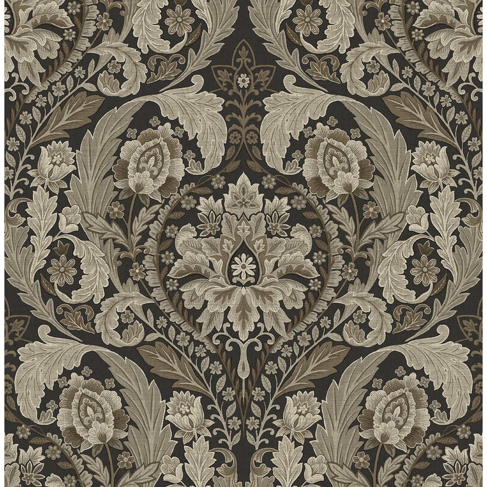Harry & Grace Thornton Vintage Damask Peel and Stick Wallpaper