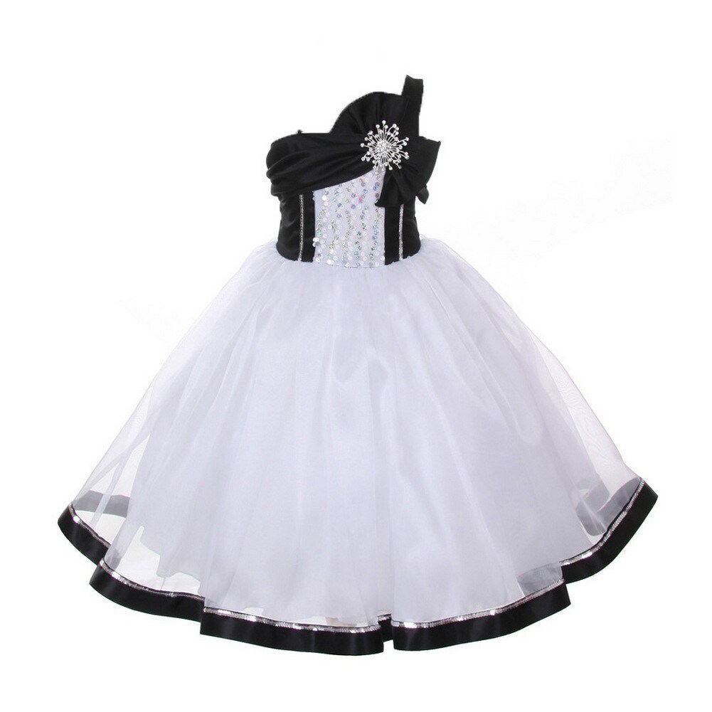 black and white combination dress