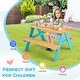 preview thumbnail 9 of 8, Kids Picnic Table Set Children Outdoor Wooden Table with Bench Seats - See Details