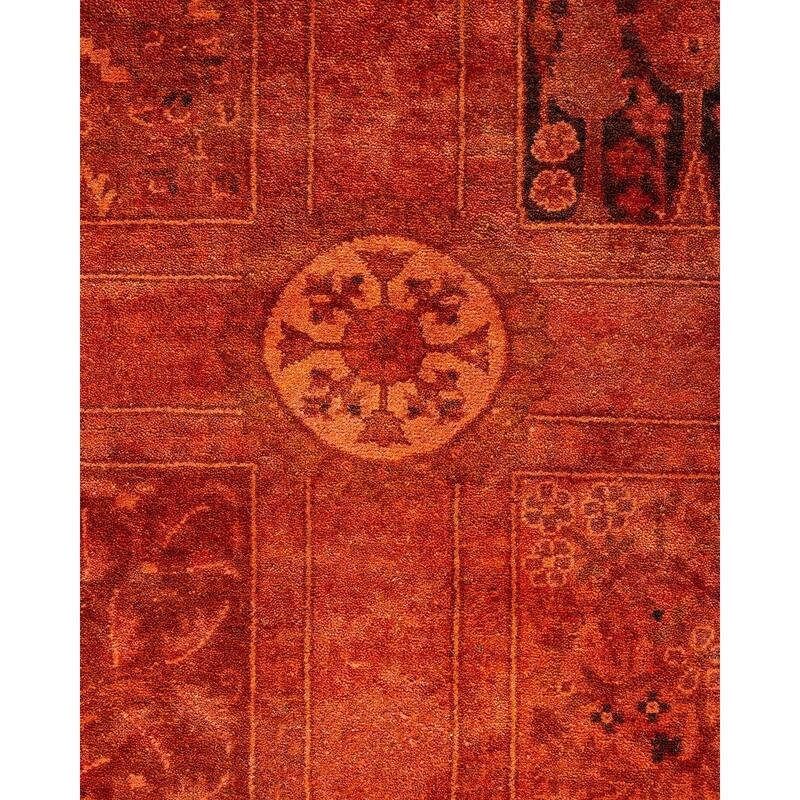 Contemporary Overdyed Wool Hand Knotted Area Rug - 3' 2" x 4' 10"